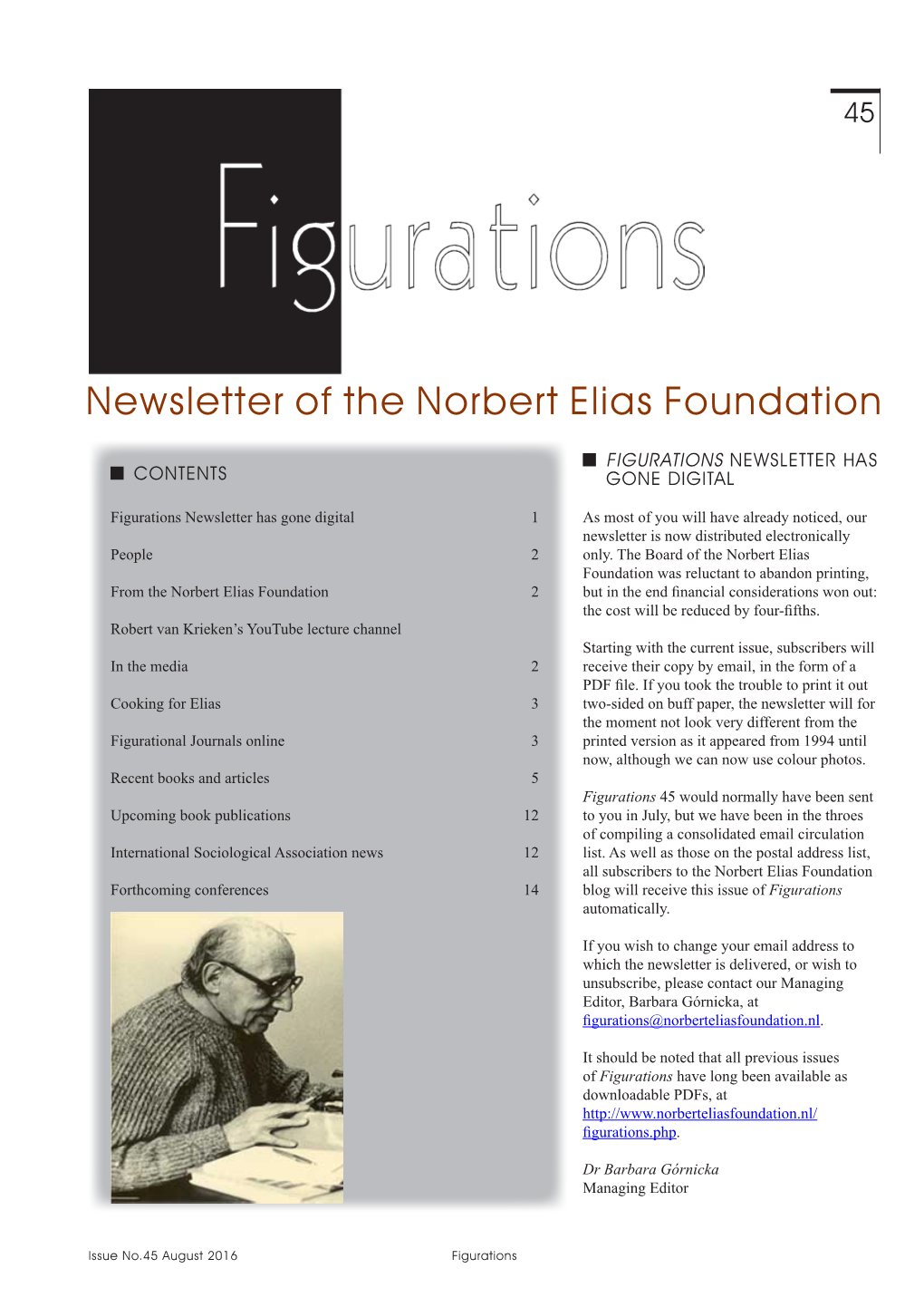 Newsletter of the Norbert Elias Foundation