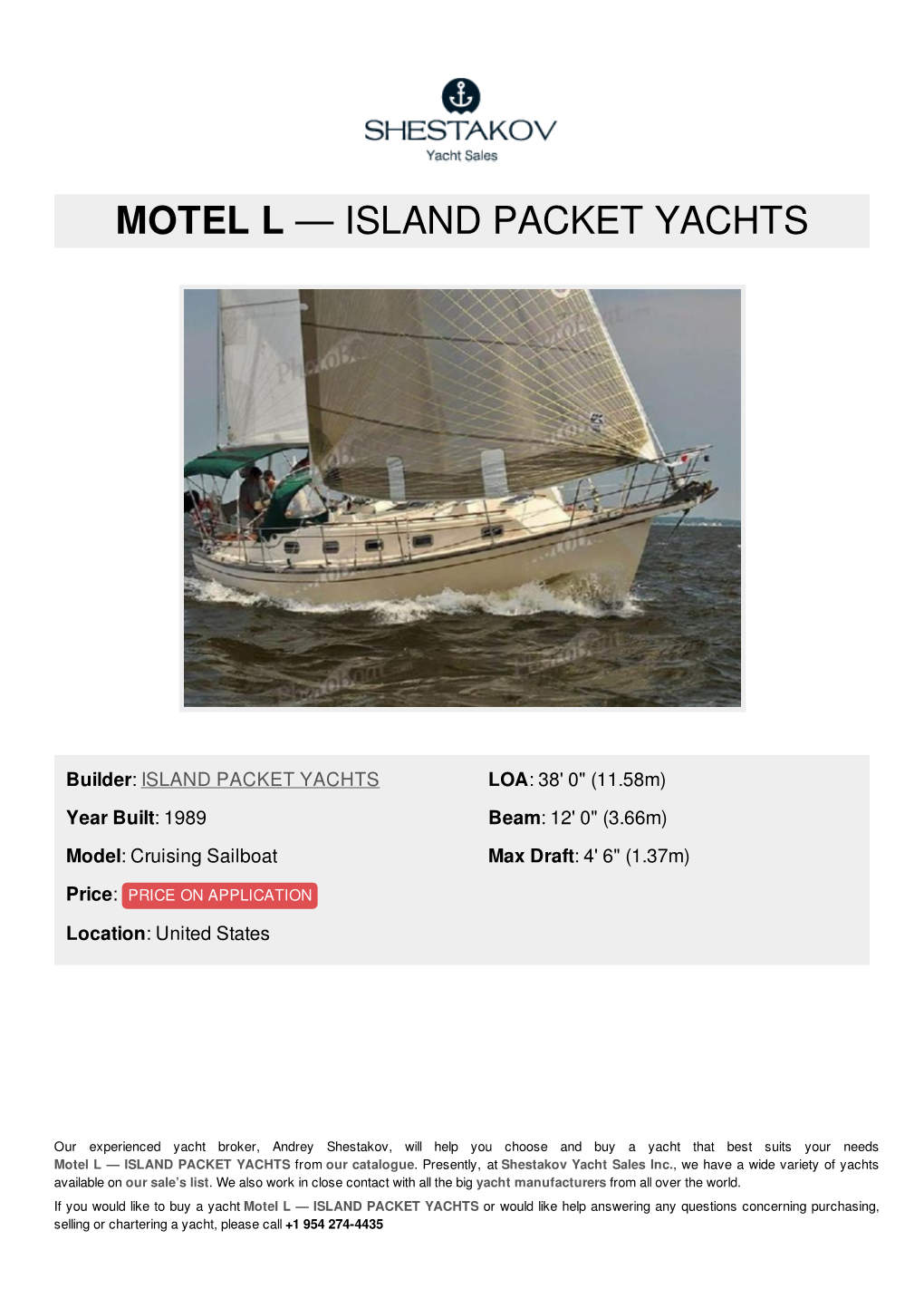 Motel L — Island Packet Yachts