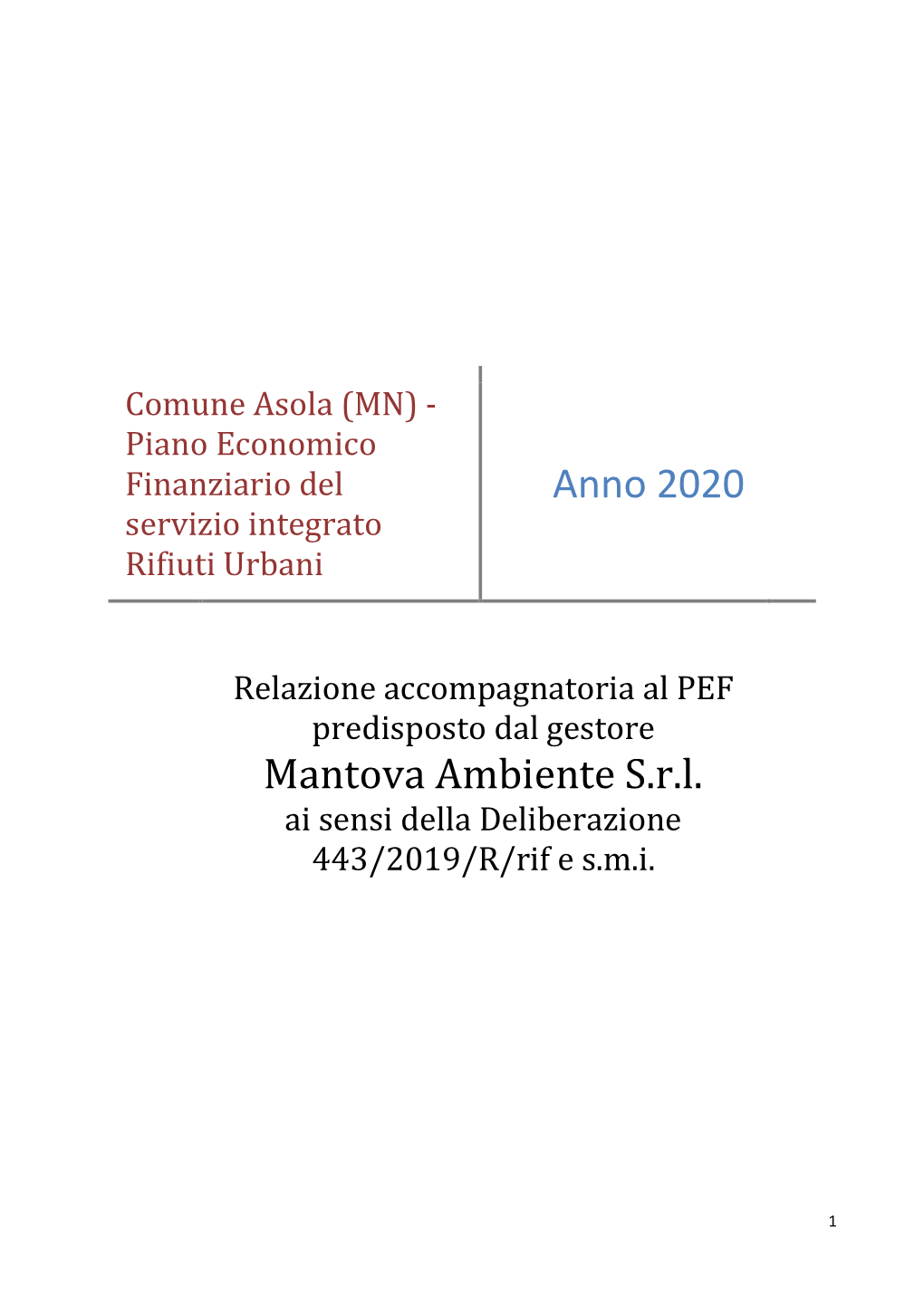 Anno 2020 Mantova Ambiente S.R.L