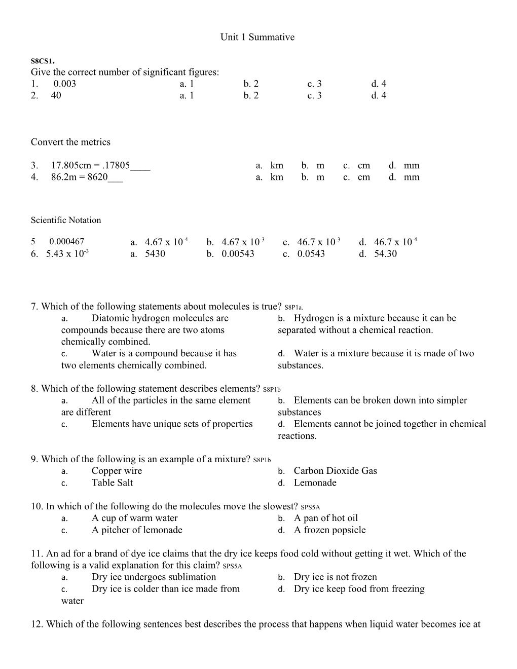 Give the Correct Number of Significant Figures