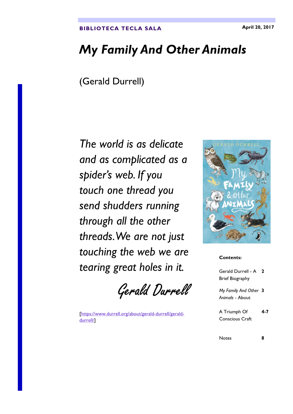 Gerald Durrell)