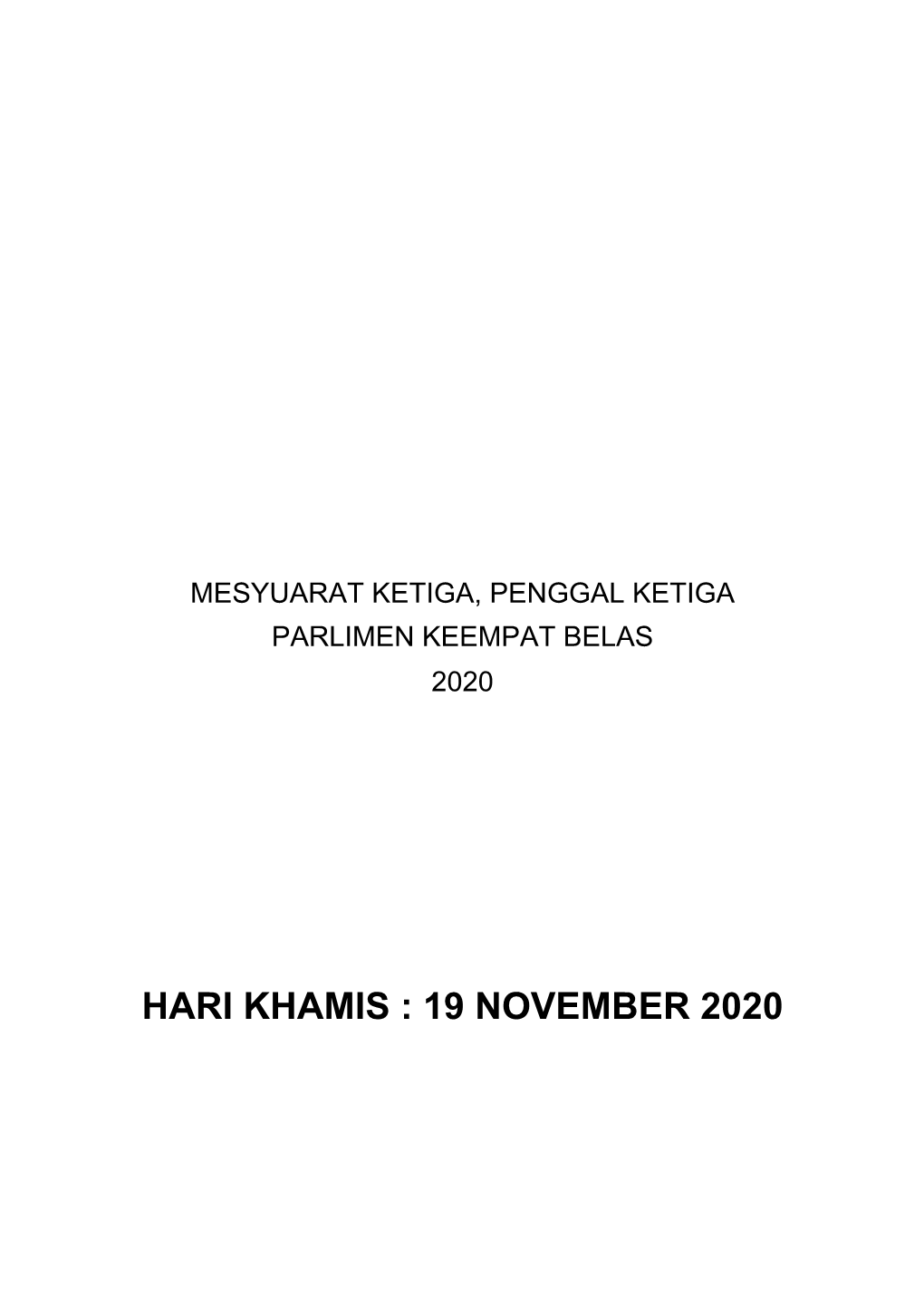 19 November 2020
