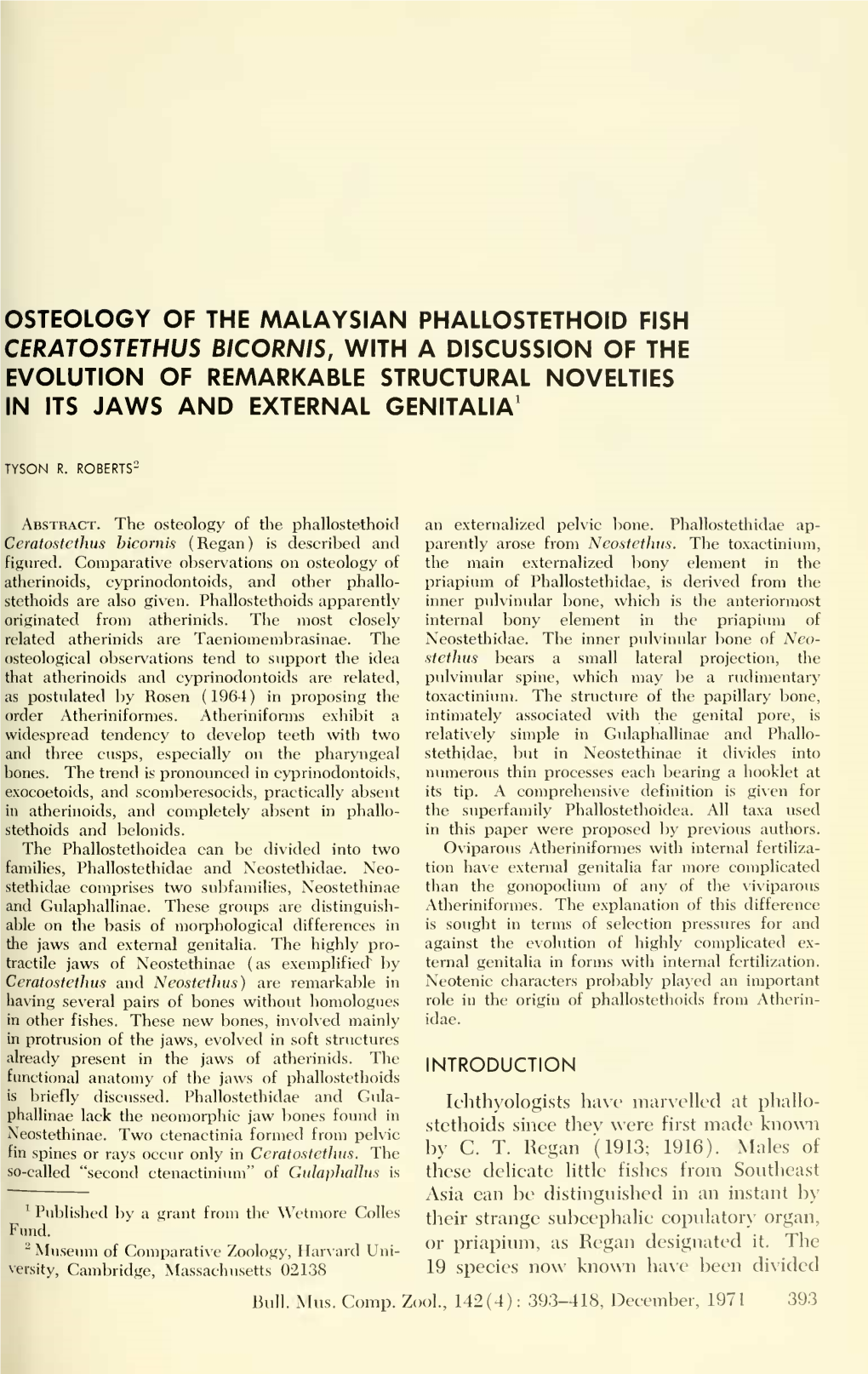 Evolution of Remarkable Structural Novelties in Its Jaws and External Genitalia^