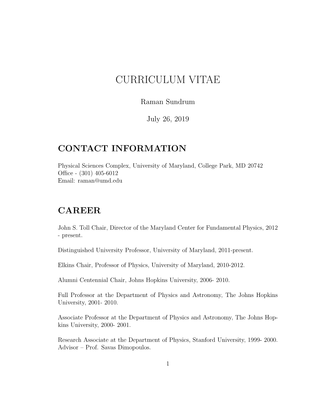 Curriculum Vitae