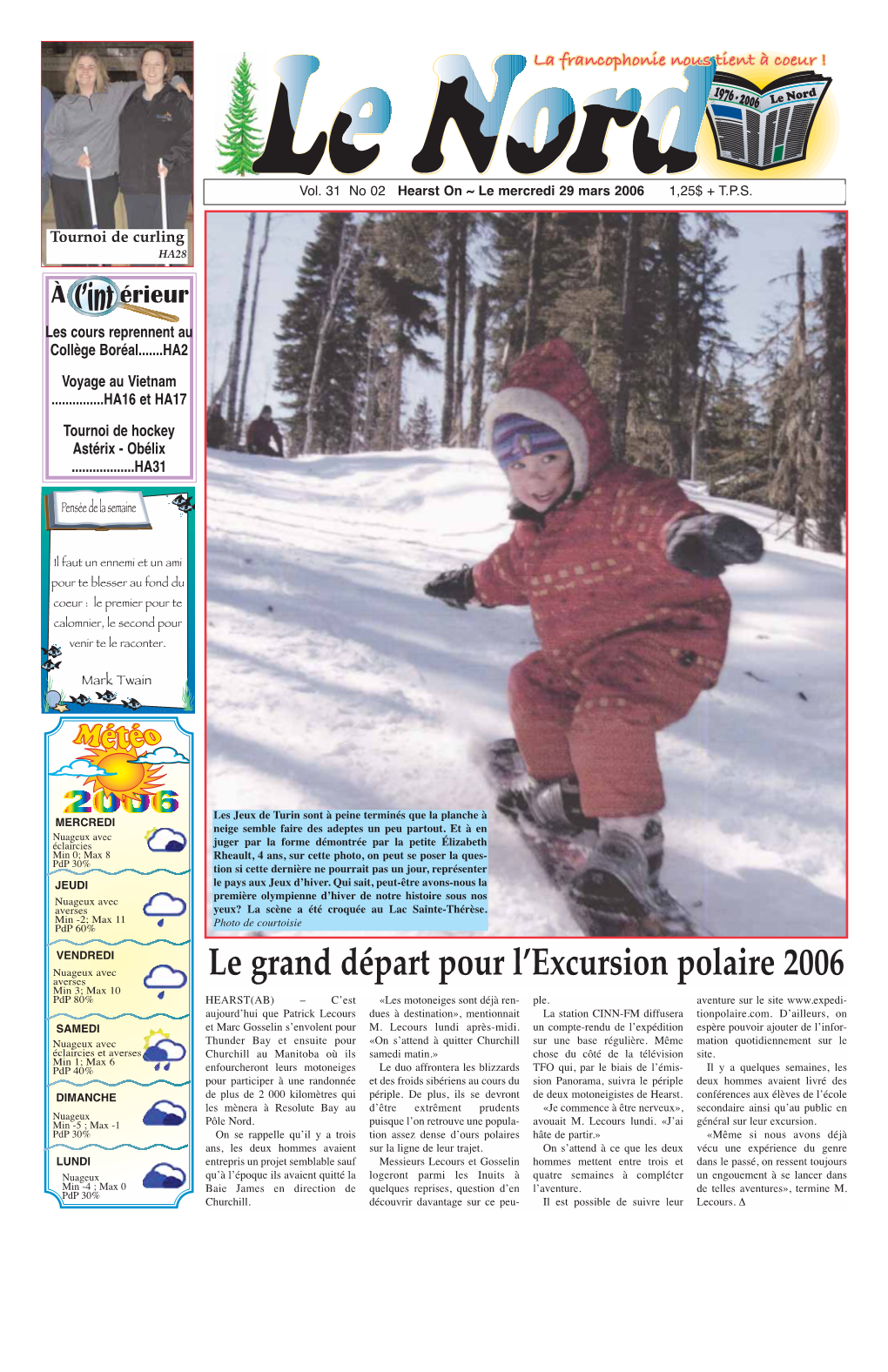 Le Grand Départ Pour L'excursion Polaire 2006