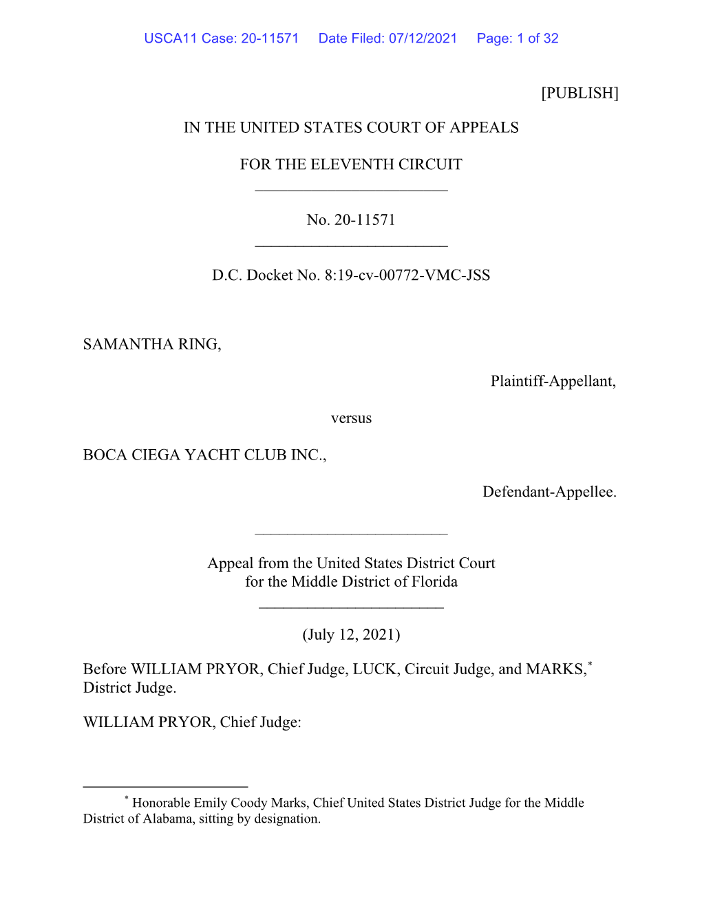 USCA11 Case: 20-11571 Date Filed: 07/12/2021 Page: 1 of 32