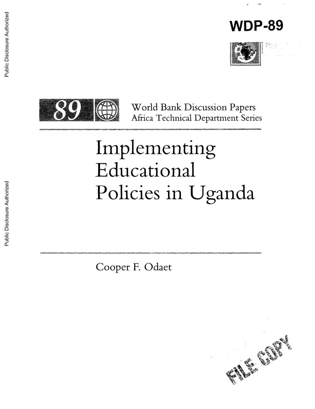 World Bank Document