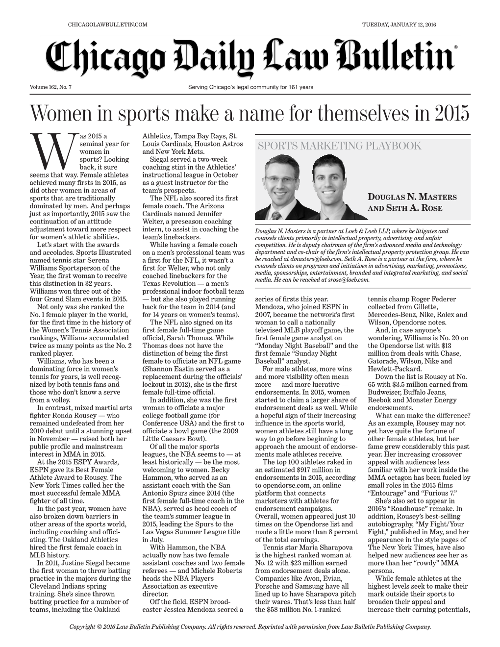 Women in Sports Make a Name for Themselves in 2015 As 2015 a Athletics, Tampa Bay Rays, St