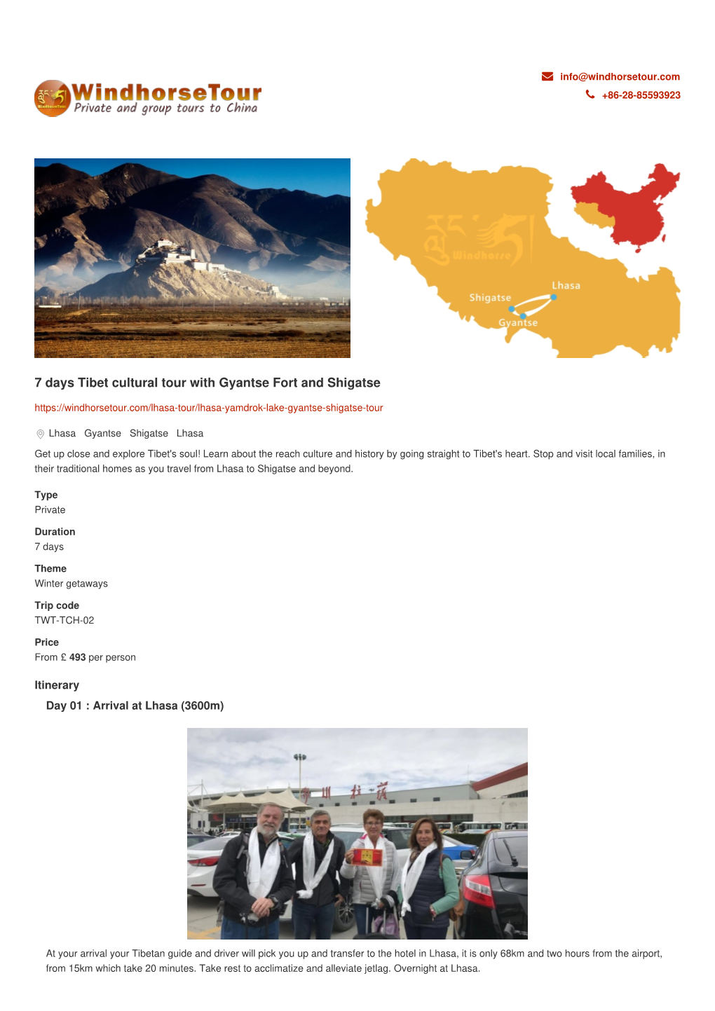 7 Days Tibet Cultural Tour with Gyantse Fort and Shigatse