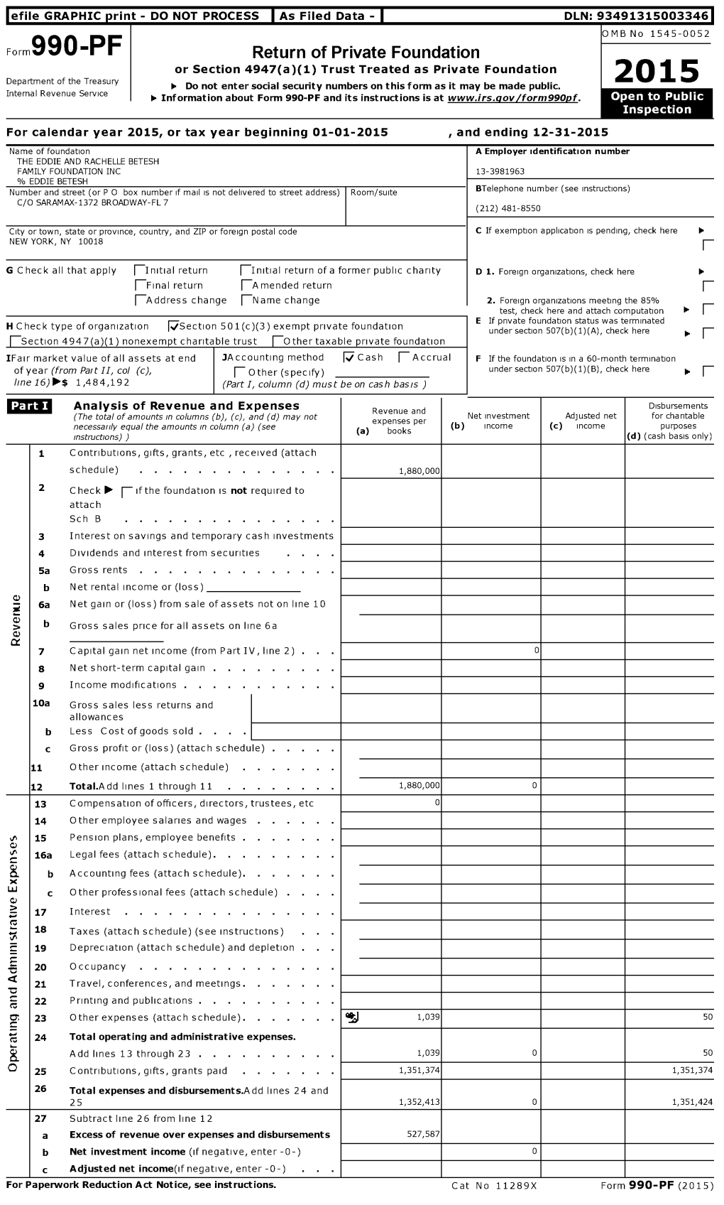 2015 Do Not Enter Social Security Numbers on This Form As It May Be Made Public