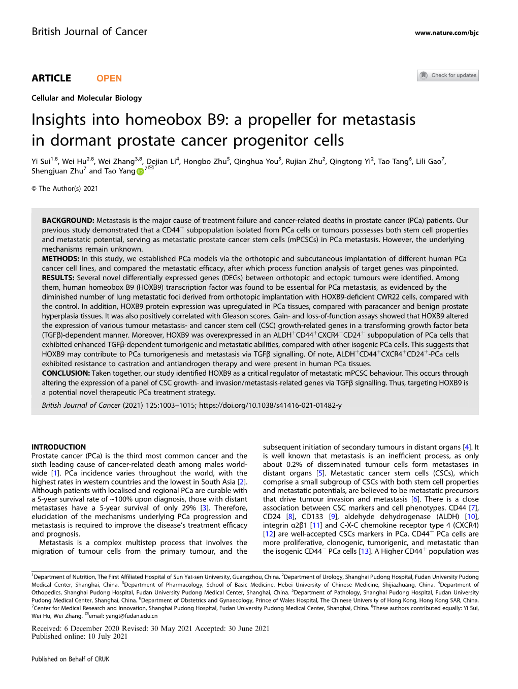 A Propeller for Metastasis in Dormant Prostate Cancer Progenitor Cells