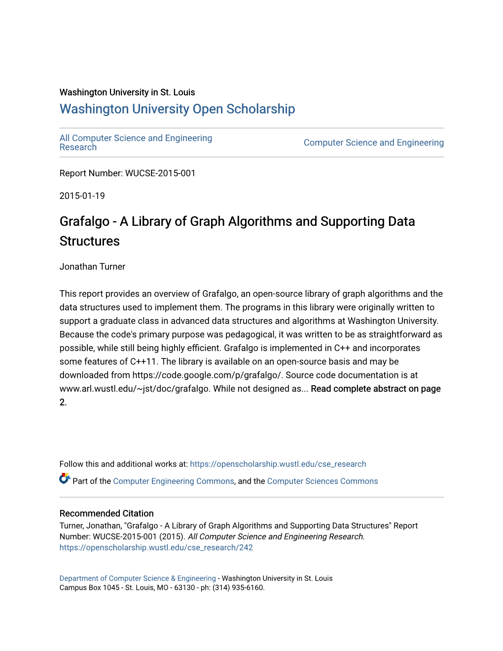 A Library of Graph Algorithms and Supporting Data Structures