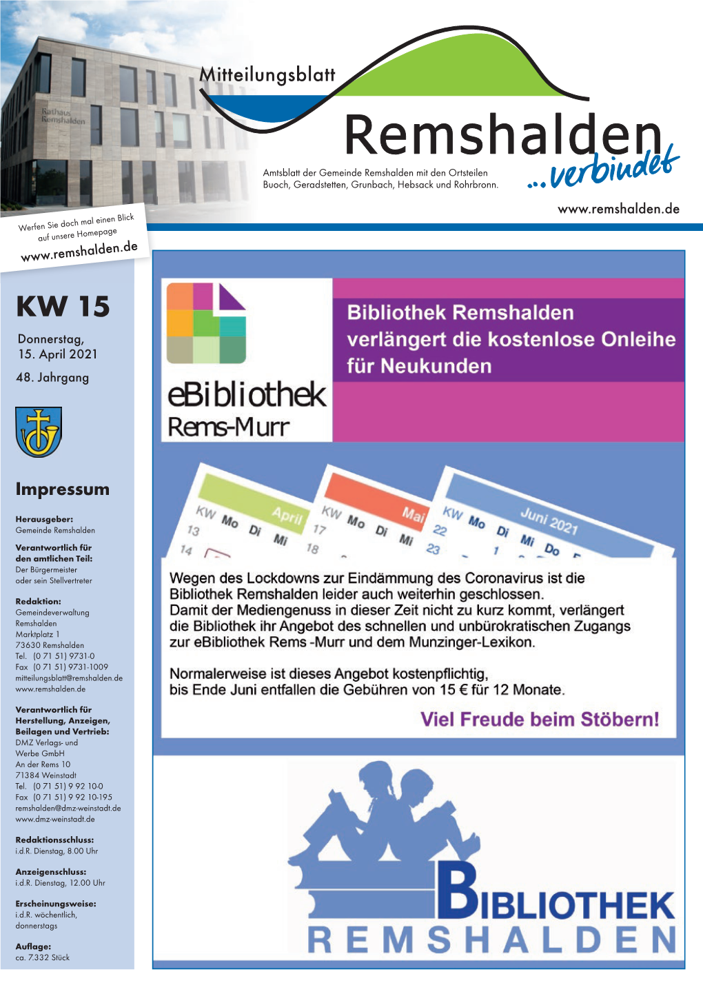 Mitteilungsblatt KW 15