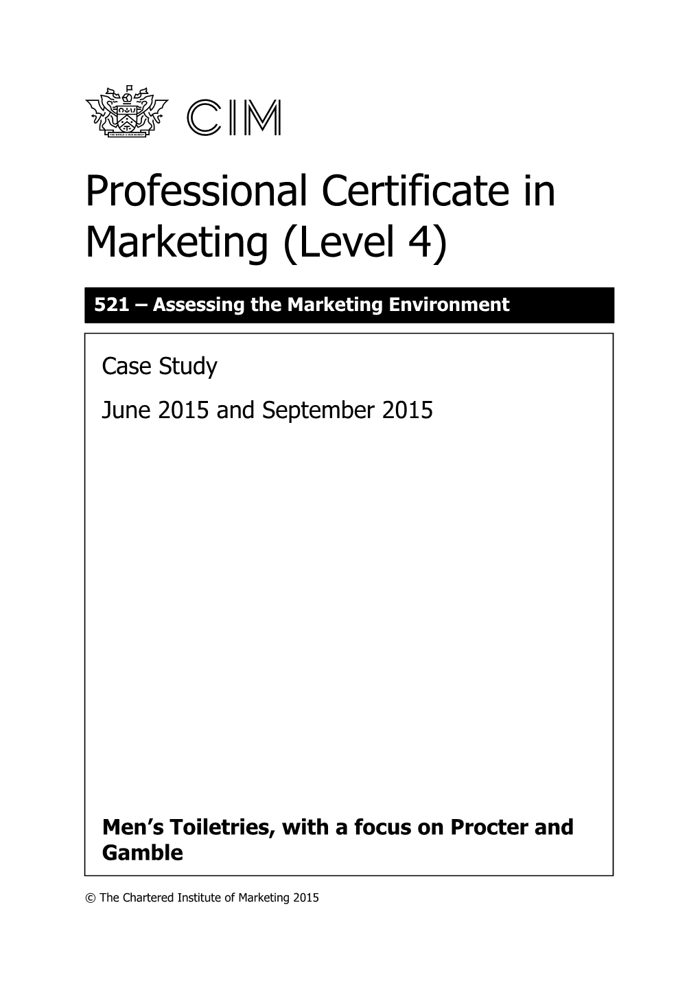 Professional Certificate in Marketing (Level 4)