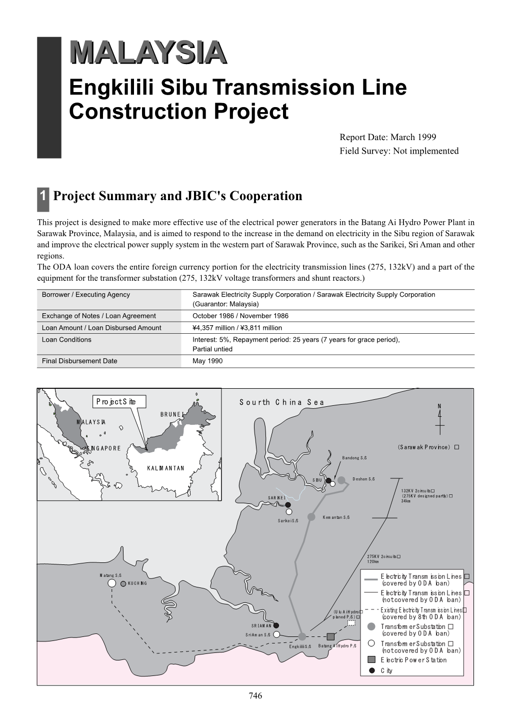 Post-Evaluation Report for ODA Loan Projects 1999