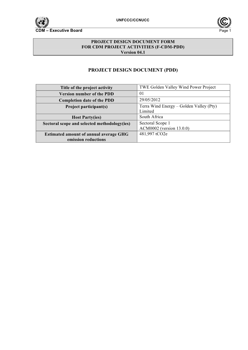 2. TWE Golden Valley Wind Power Project-17 Jul12.Pdf