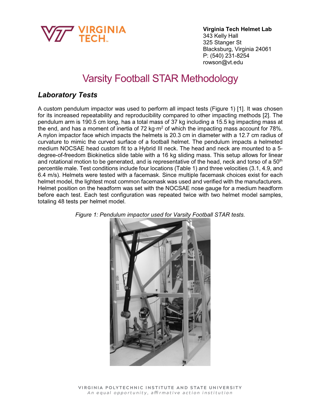 Varsity Football STAR Methodology