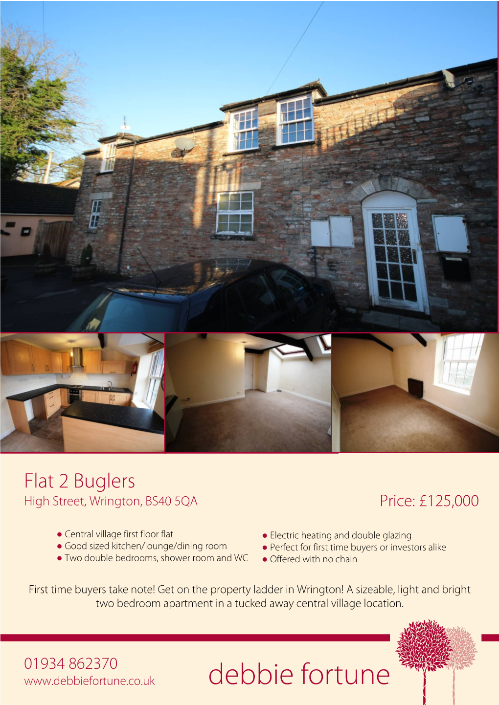 Flat 2 Buglers High Street, Wrington, BS40 5QA Price: £125,000