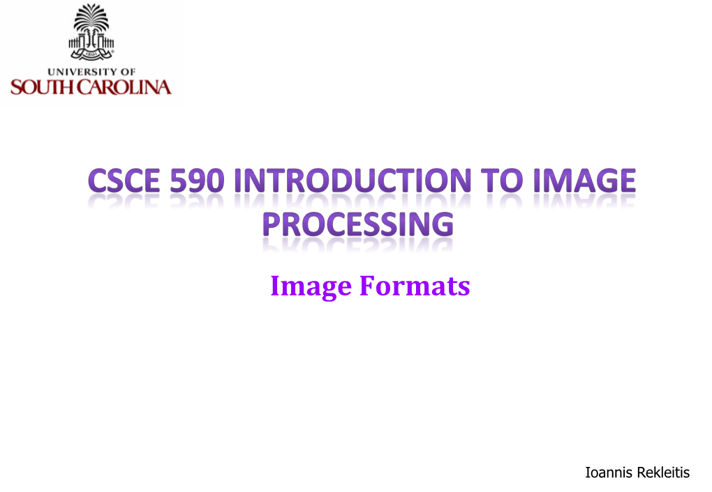 Image Formats