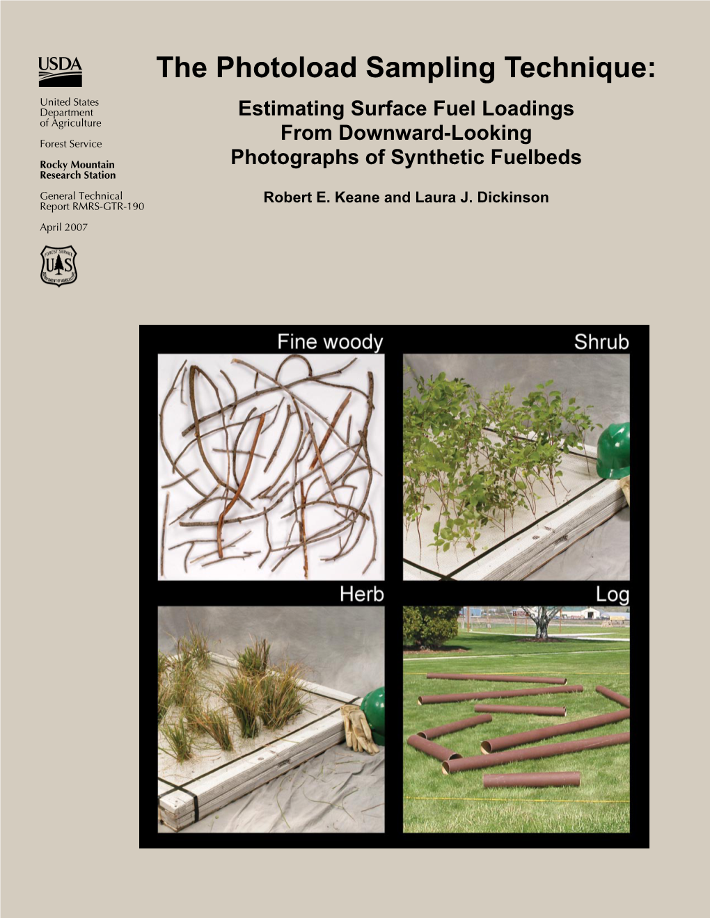 The Photoload Sampling Technique: Estimating Surface Fuel Loadings from Downward-Looking Photographs of Synthetic Fuelbeds