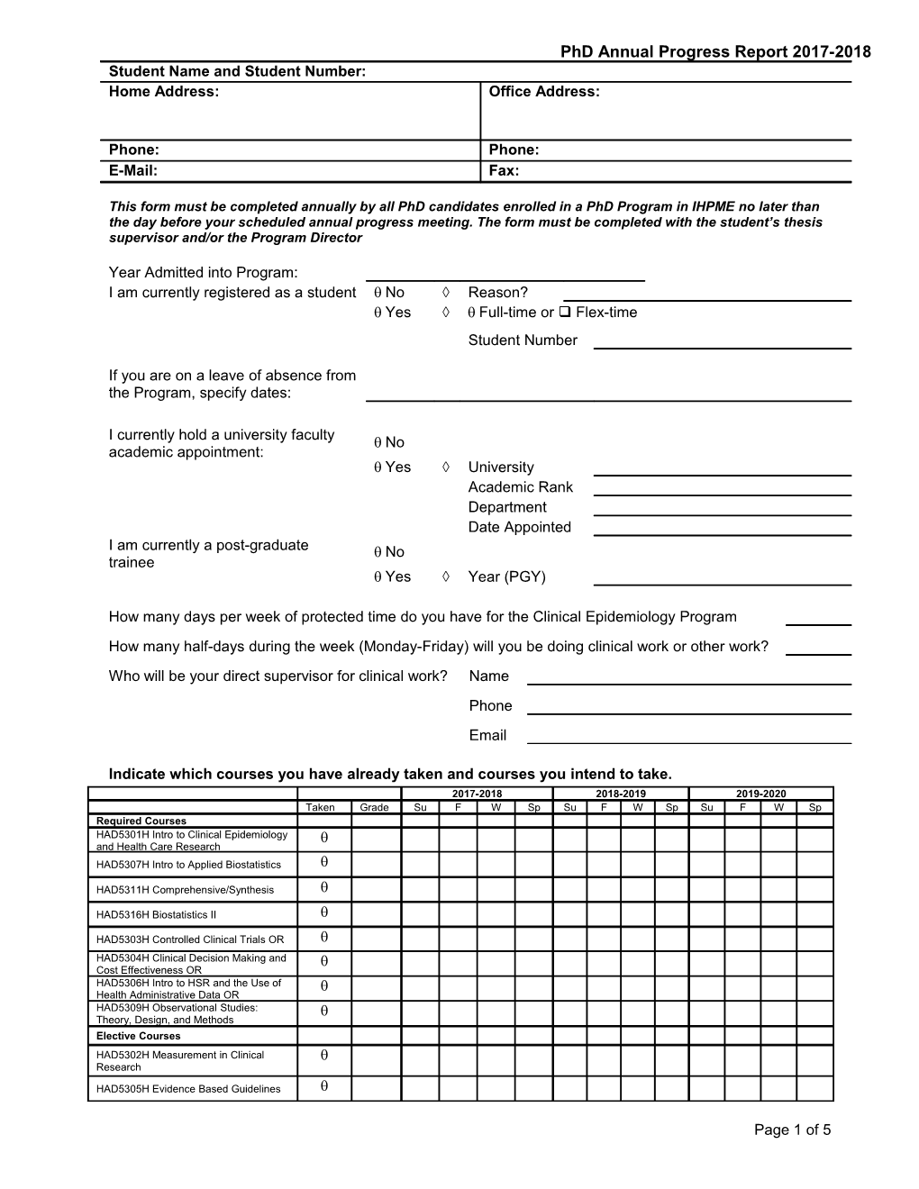 Thesis Msc Annual Study Plan 2007-2008