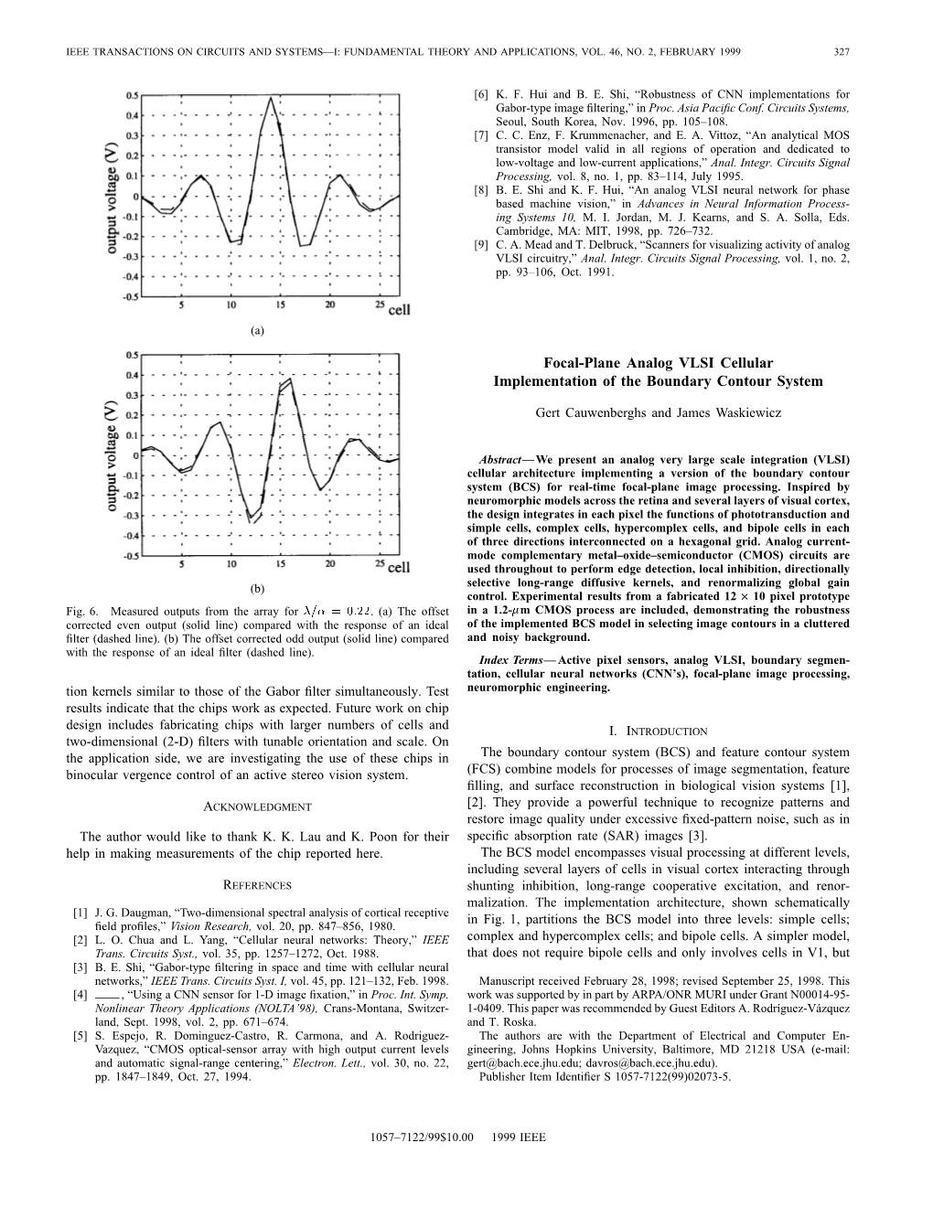 Focal-Plane Analog VLSI Cellular Implementation of the Boundary Contour System