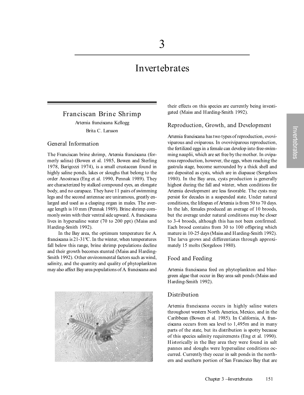 Species and Community Profiles to Six Clutches of Eggs, Totaling About 861 Eggs During California Vernal Pool Tadpole Her Lifetime (Ahl 1991)