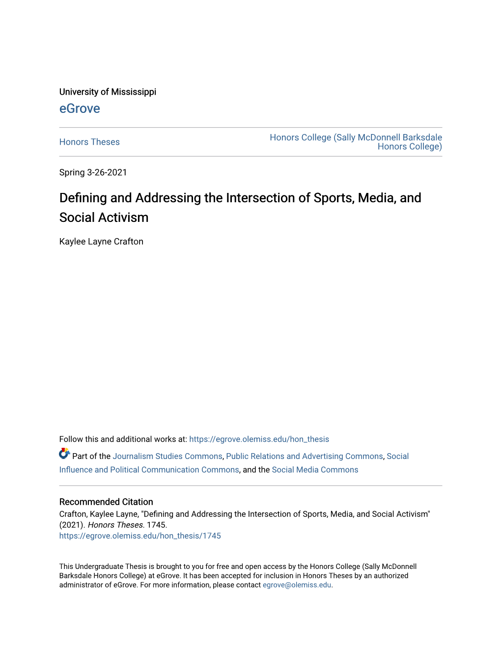 Defining and Addressing the Intersection of Sports, Media, and Social Activism