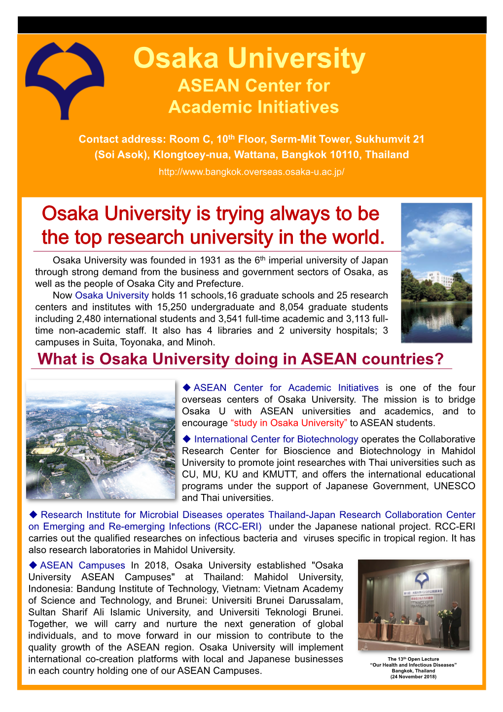 What Is Osaka University Doing in ASEAN Countries?