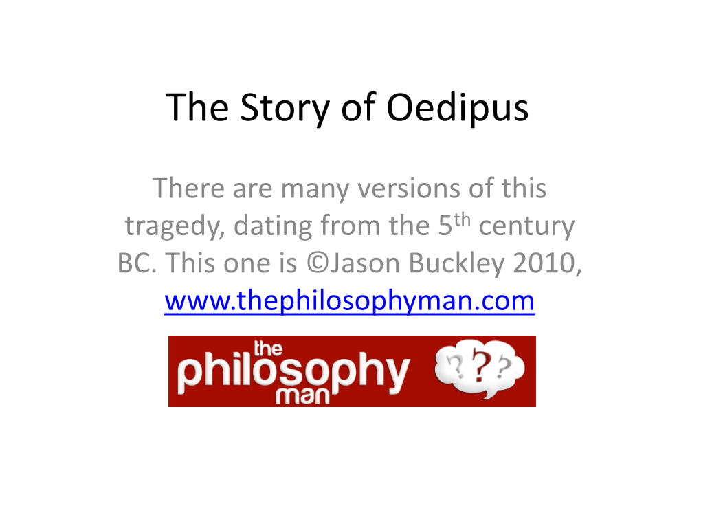 The Story of Oedipus