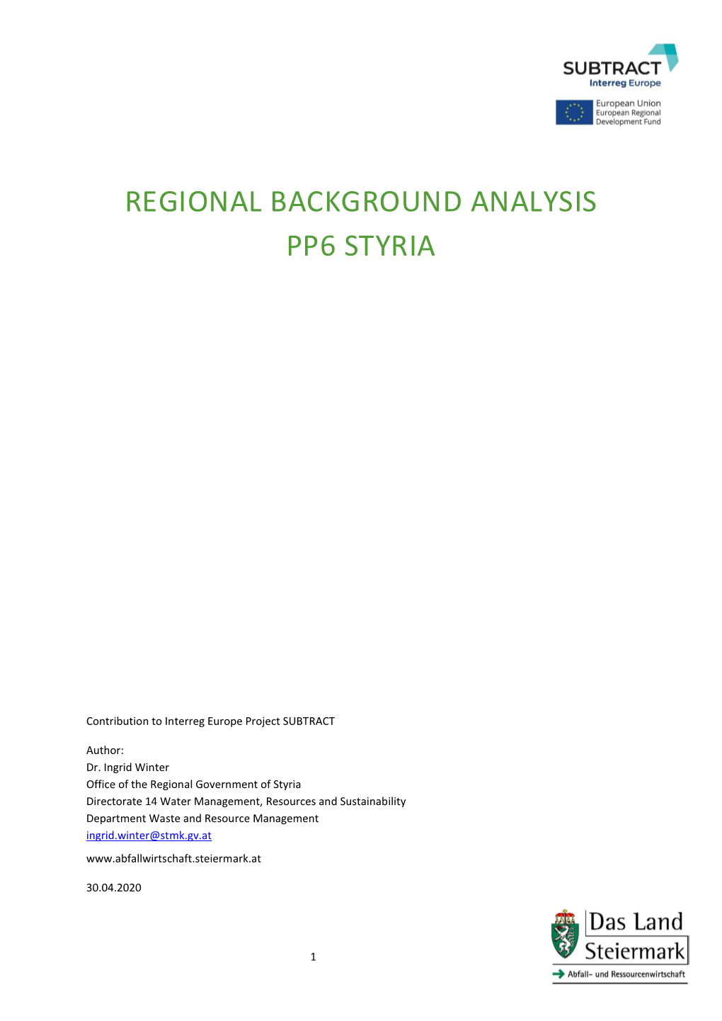 Regional Background Analysis Pp6 Styria