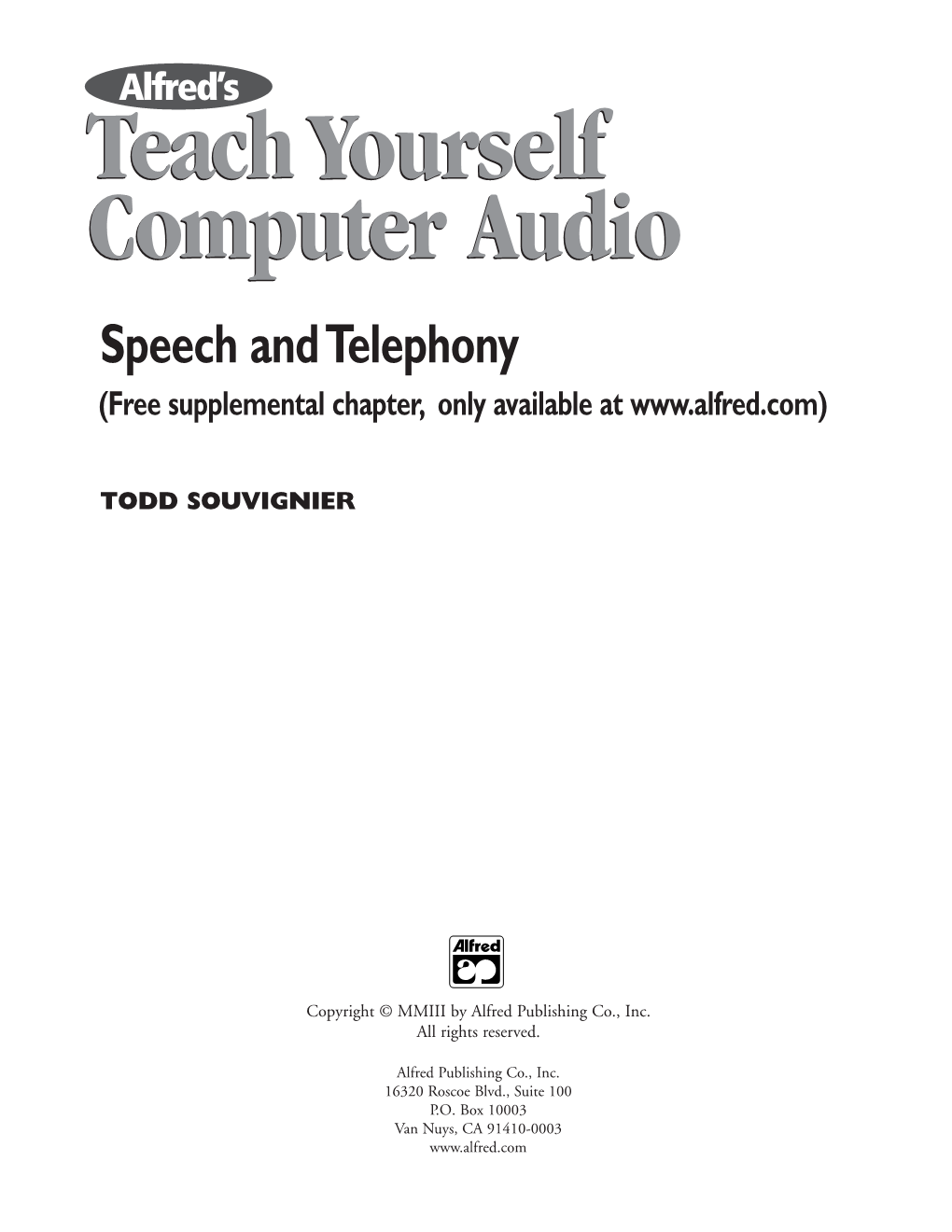Speech & Telephony for Web.Qxp