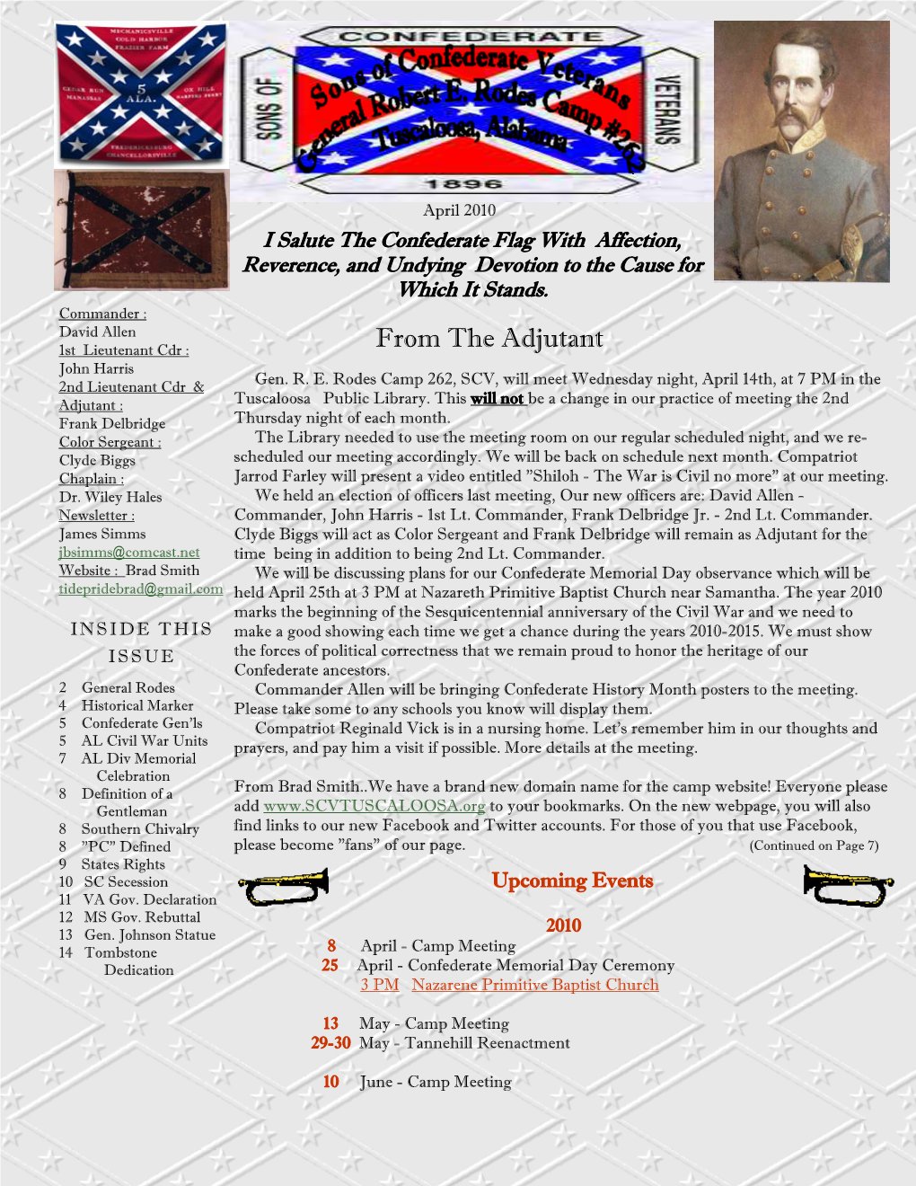 April 2010 Newsletter