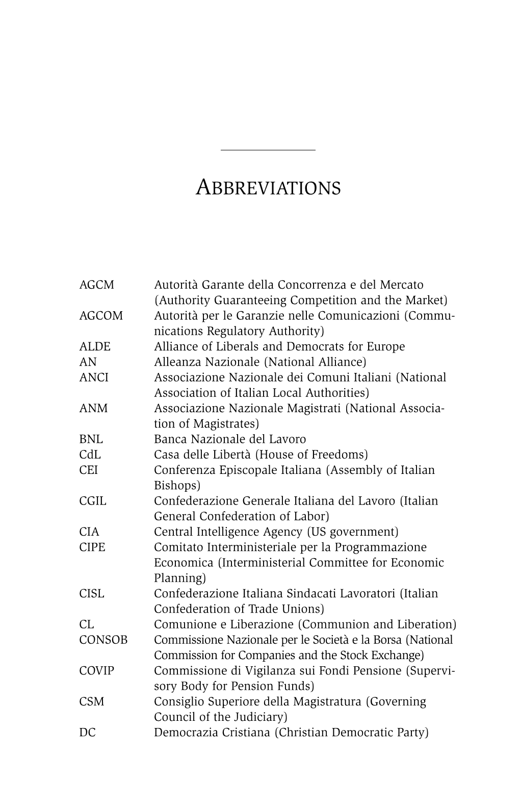 Abbreviations