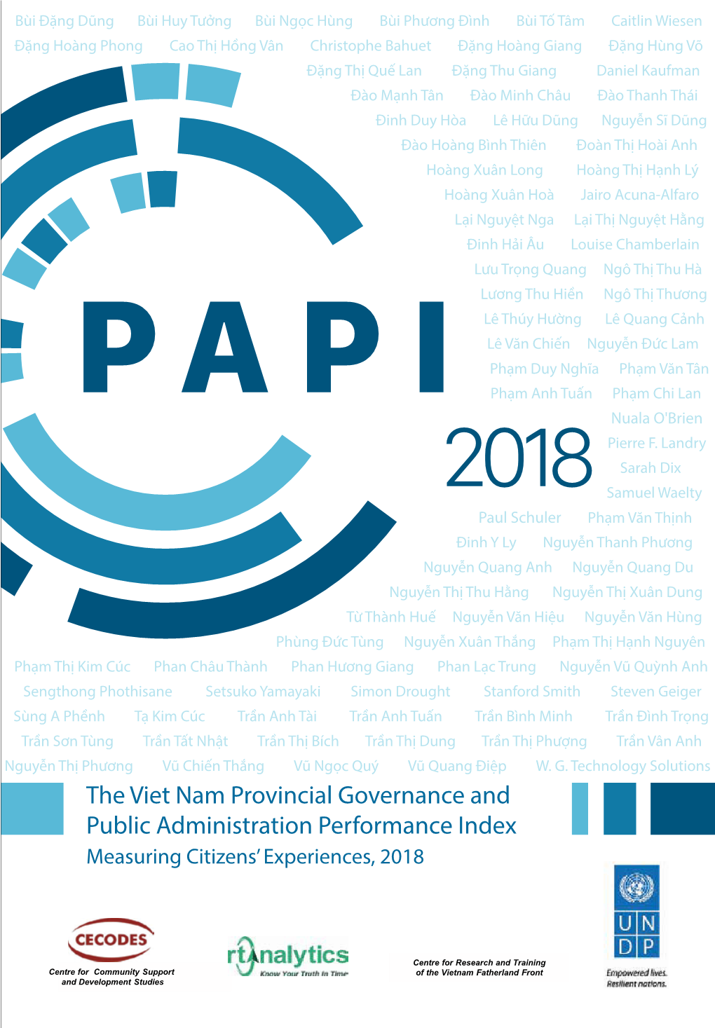 The Viet Nam Provincial Governance and Public Administration Performance Index Measuring Citizens’ Experiences, 2018