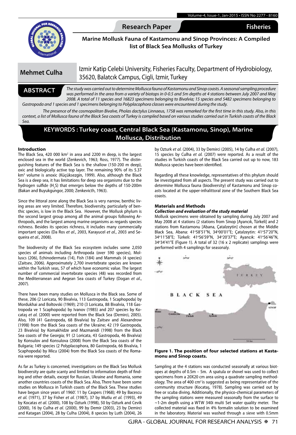 Research Paper Commerce Fisheries Mehmet Culha Izmir Katip Celebi