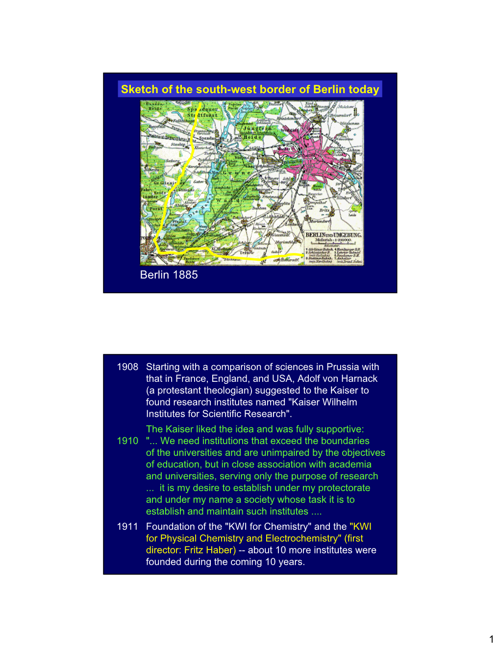 The Historic Dahlem District and the Fritz-Haber-Institut