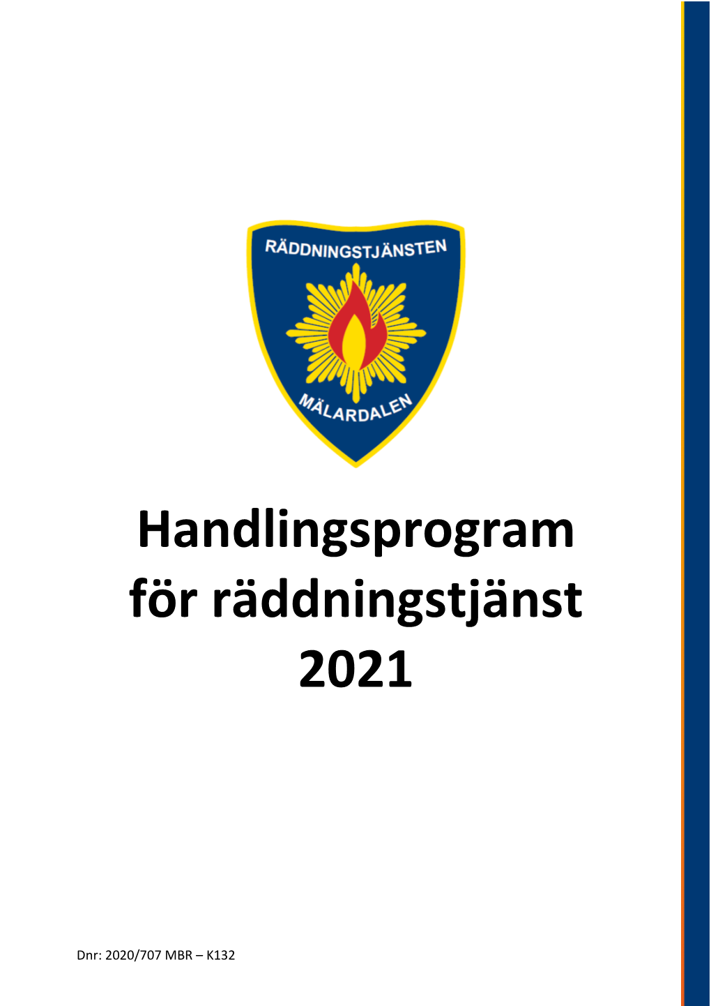 Handlingsprogram För Räddningstjänst 2021