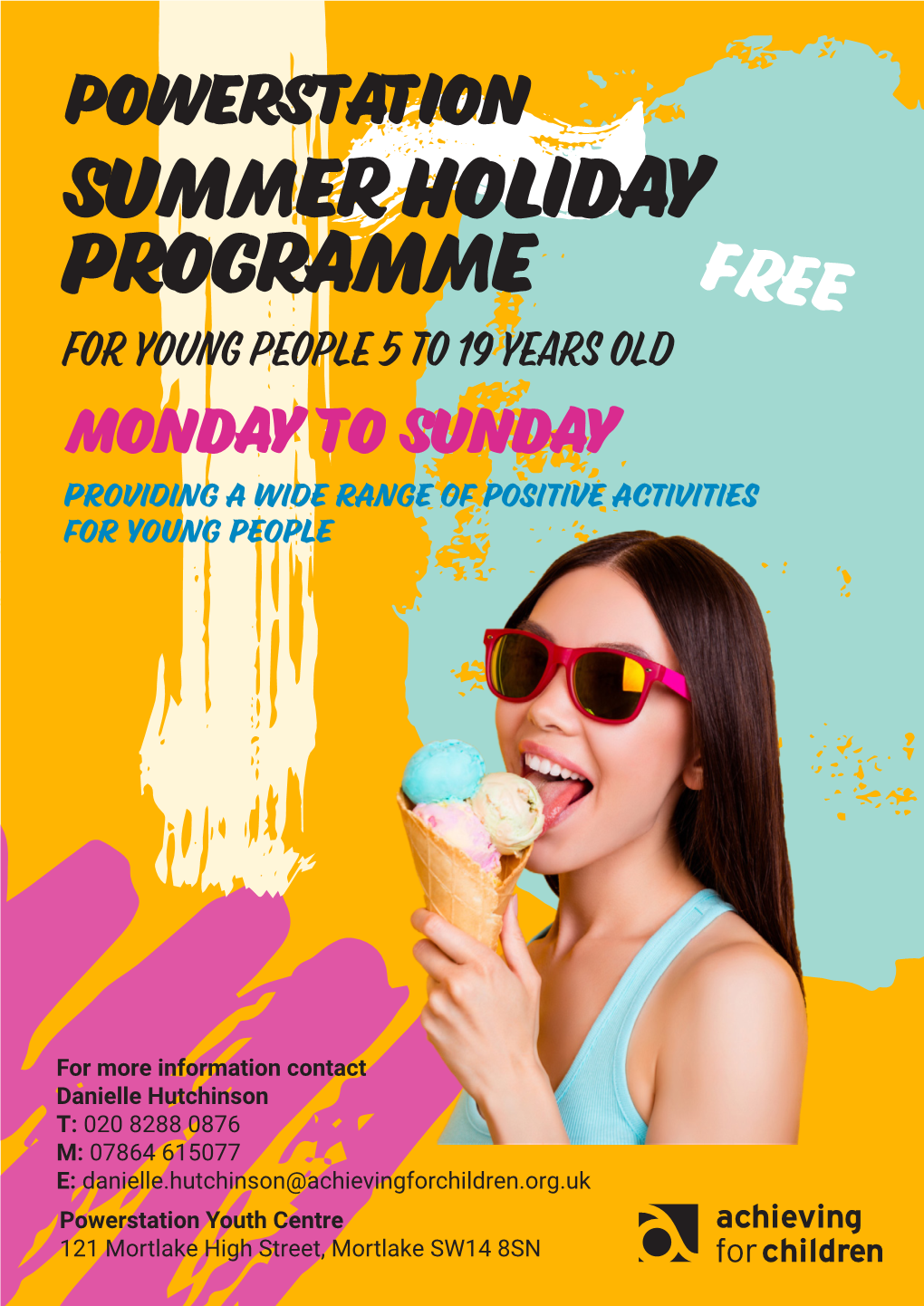 Powerstation Summer Holiday Programme FREE for Young People 5 to 19 Years Old Monday to Sunday Providing a Wide Range of Positive Activities for Young People