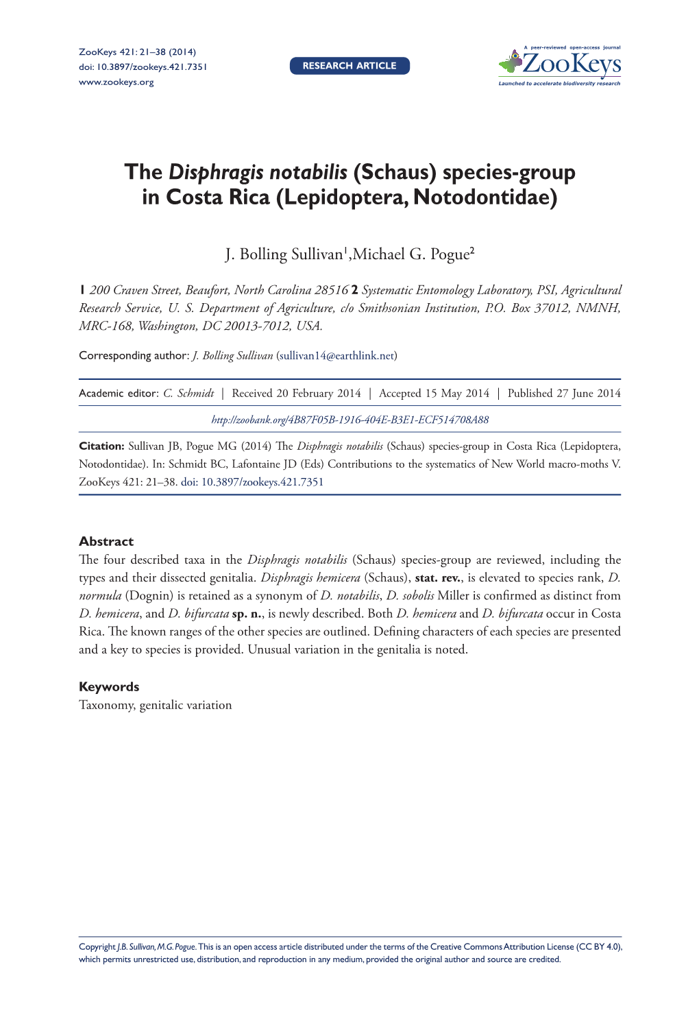 The Disphragis Notabilis (Schaus) Species-Group in Costa Rica (Lepidoptera, Notodontidae)