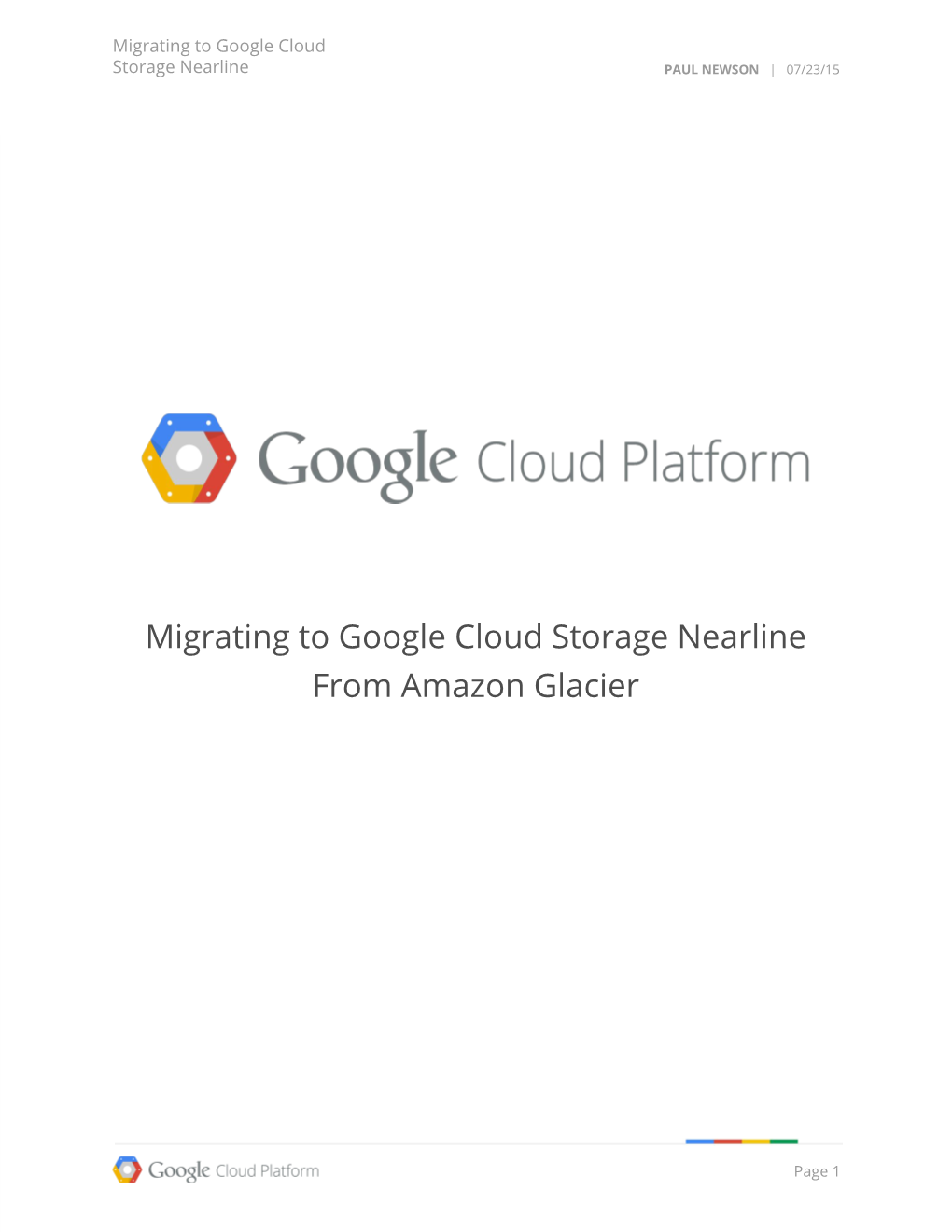 Migrating to Google Cloud Storage Nearline from Amazon Glacier