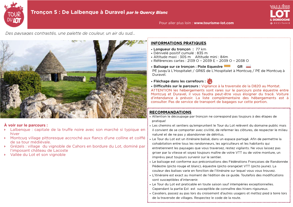 210406 Fiche TDL Tronçon 5 Lalbenque-Duravel