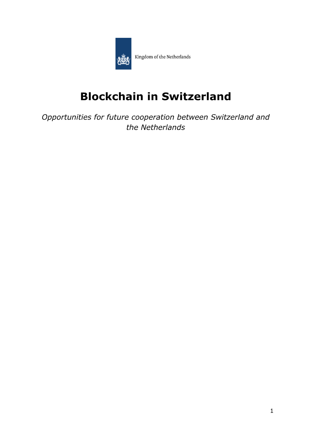Blockchain in Switzerland