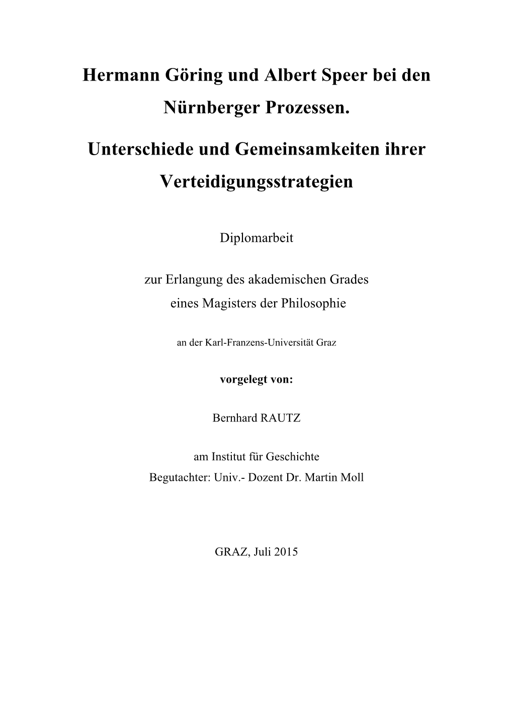 Hermann Göring Und Albert Speer Bei Den Nürnberger Prozessen