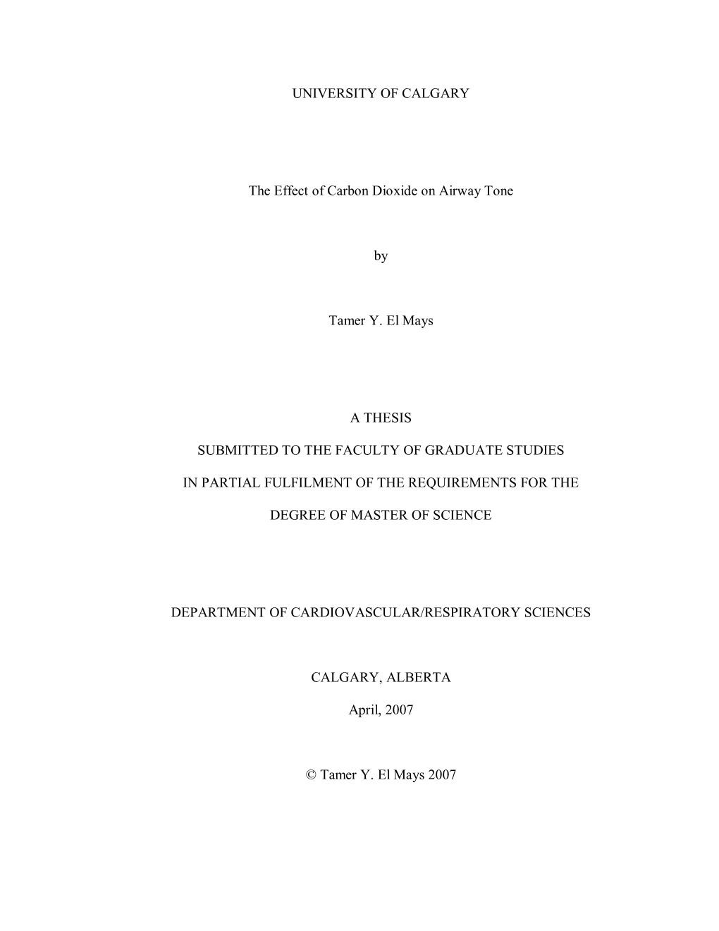 The Effect of Carbon Dioxide on Airway Tone