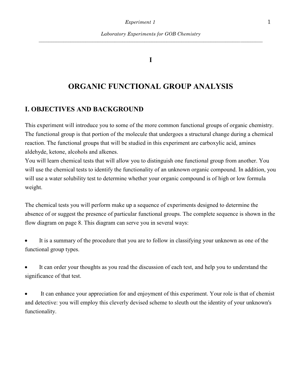 Organic Functional Group Analysis