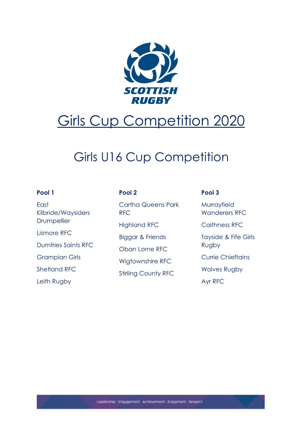 Girls Cup Competition 2020