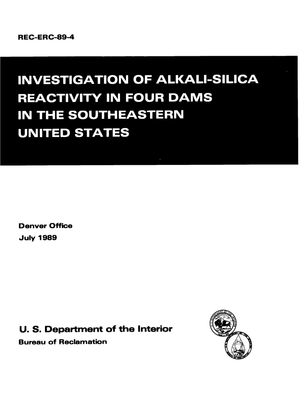 Investigation of Alkali-Silica Reactivity in Four Dams in the Southeastern United States