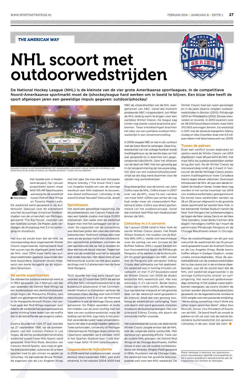 NHL Scoort Met Outdoorwedstrijden