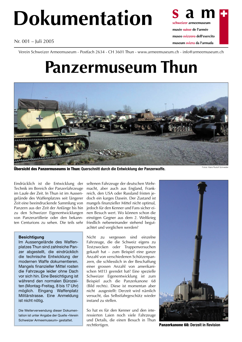 Panzernuseum Thun Aussengelände